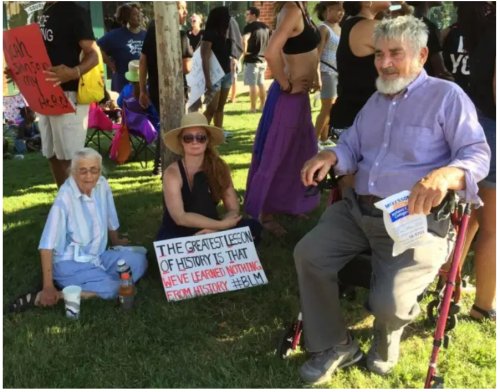 Sadie and Moses at a Black Lives Matter protest in 2016